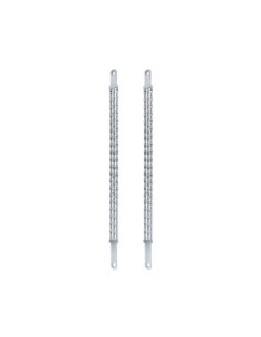 26 Triple Flat Twisted Spring Fork Bars Chrome.